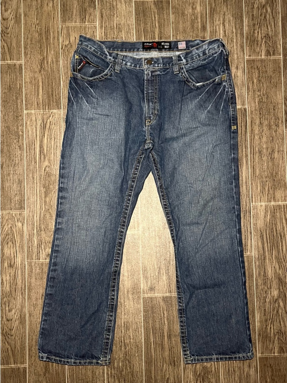 Ariat FR M4 Relaxed Boot Jeans CAT 2 Denim Mens 38x30 Flame Resistant Blue